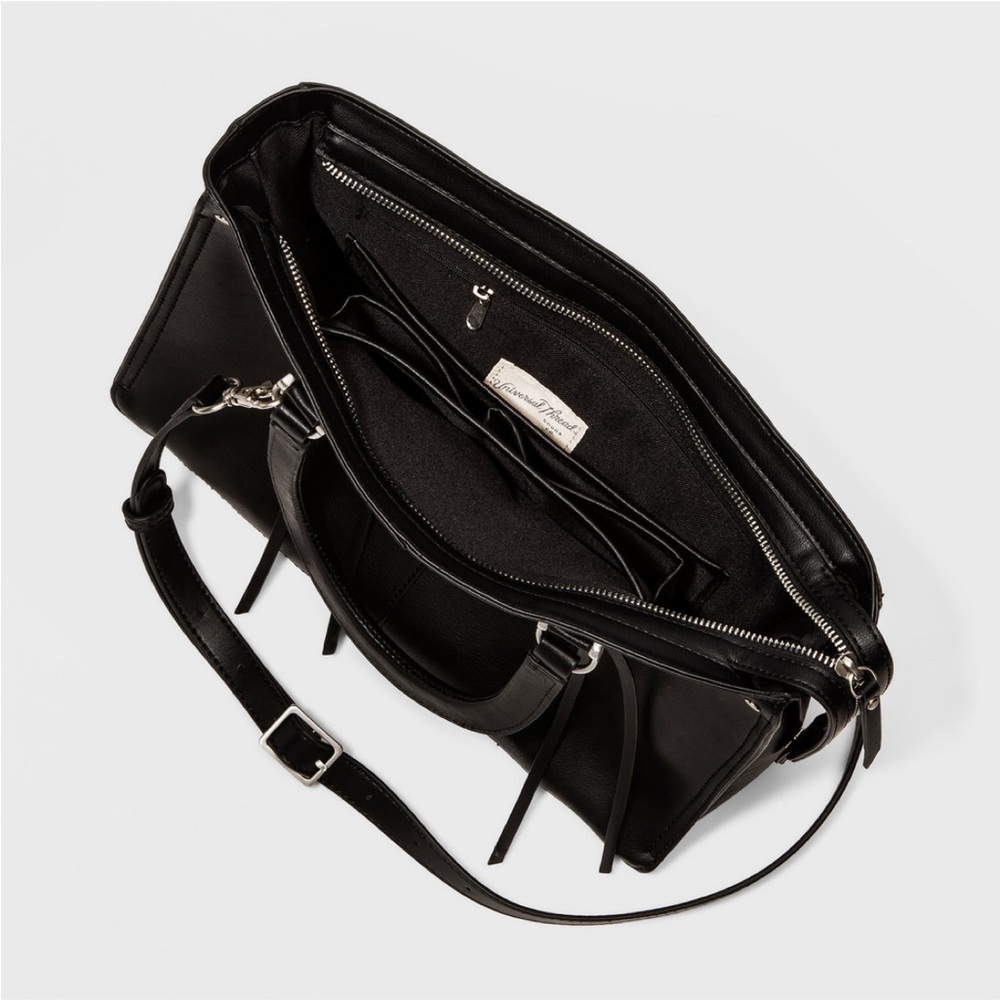 Universal Thread Satchel Handbag - Black NWT - Picture 3 of 4